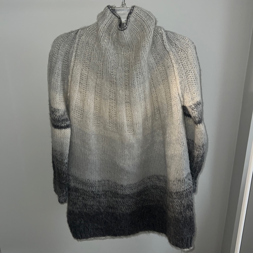 Anthropologie cowl neck striped long sweater